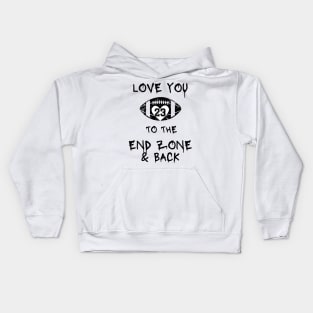 Football Mom Love You To The End Zone & Back Kids Hoodie